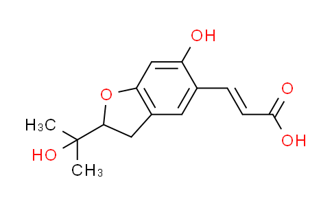 CAS No. 6544-81-6, (2E)-3-[6-hydroxy-2-(1-hydroxy-1-methylethyl)-2,3-dihydro-1-benzofuran-5-yl]acrylic acid