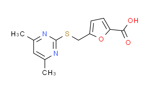 CAS No. 438622-94-7, 5-{[(4,6-dimethylpyrimidin-2-yl)thio]methyl}-2-furoic acid