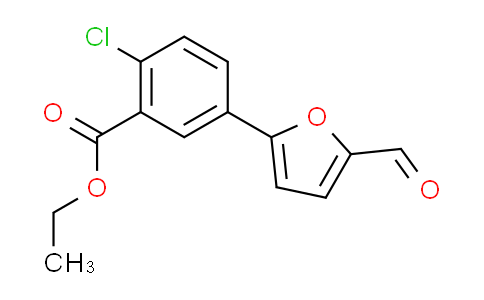 CAS No. 752231-43-9, ethyl 2-chloro-5-(5-formyl-2-furyl)benzoate