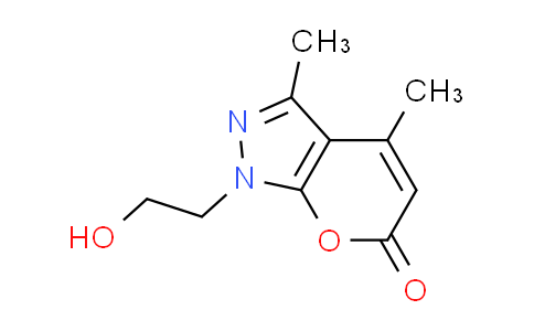 CAS No. 67056-25-1, 1-(2-hydroxyethyl)-3,4-dimethylpyrano[2,3-c]pyrazol-6(1H)-one