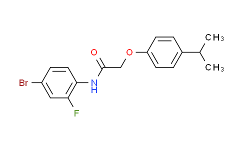 CAS No. 432526-49-3, N-(4-bromo-2-fluorophenyl)-2-(4-isopropylphenoxy)acetamide