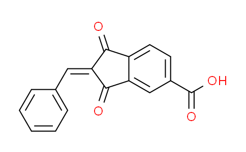 CAS No. 40462-12-2, (2Z)-2-benzylidene-1,3-dioxoindane-5-carboxylic acid