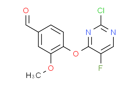 CAS No. 525570-78-9, 4-[(2-chloro-5-fluoropyrimidin-4-yl)oxy]-3-methoxybenzaldehyde