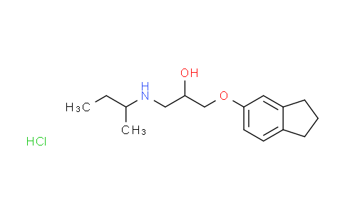 CAS No. 474092-48-3, 1-(sec-butylamino)-3-(2,3-dihydro-1H-inden-5-yloxy)-2-propanol hydrochloride