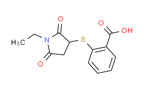 CAS No. 350030-47-6, 2-[(1-ethyl-2,5-dioxopyrrolidin-3-yl)thio]benzoic acid