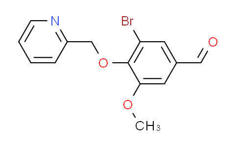 CAS No. 433330-10-0, 3-bromo-5-methoxy-4-(pyridin-2-ylmethoxy)benzaldehyde