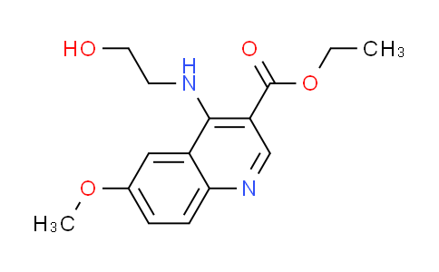 CAS No. 370841-36-4, ethyl 4-[(2-hydroxyethyl)amino]-6-methoxyquinoline-3-carboxylate