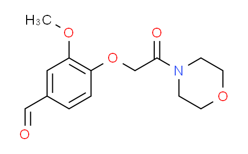 CAS No. 31438-76-3, 3-methoxy-4-(2-morpholin-4-yl-2-oxoethoxy)benzaldehyde
