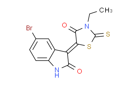 CAS No. 354560-89-7, (3Z)-5-bromo-3-(3-ethyl-4-oxo-2-thioxo-1,3-thiazolidin-5-ylidene)-1,3-dihydro-2H-indol-2-one