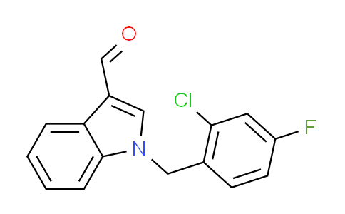 CAS No. 525570-33-6, 1-(2-chloro-4-fluorobenzyl)-1H-indole-3-carbaldehyde