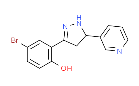 CAS No. 370074-36-5, 4-bromo-2-(5-pyridin-3-yl-4,5-dihydro-1H-pyrazol-3-yl)phenol