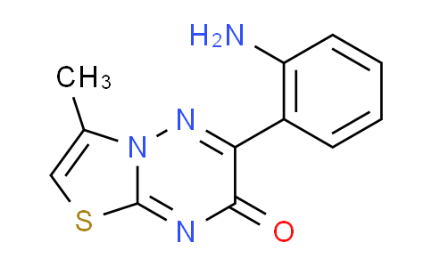 CAS No. 491581-72-7, 6-(2-aminophenyl)-3-methyl-7H-[1,3]thiazolo[3,2-b][1,2,4]triazin-7-one