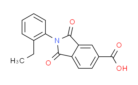 CAS No. 690671-26-2, 2-(2-ethylphenyl)-1,3-dioxoisoindoline-5-carboxylic acid