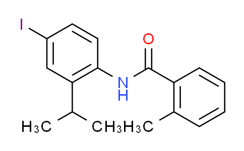 CAS No. 434293-51-3, N-(4-iodo-2-isopropylphenyl)-2-methylbenzamide