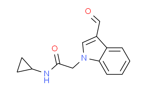 CAS No. 530121-56-3, N-cyclopropyl-2-(3-formyl-1H-indol-1-yl)acetamide