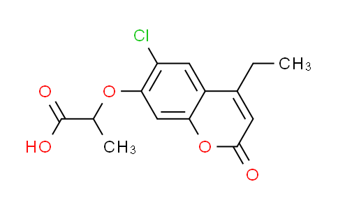 CAS No. 840479-48-3, 2-[(6-chloro-4-ethyl-2-oxo-2H-chromen-7-yl)oxy]propanoic acid