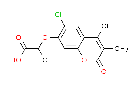 CAS No. 853892-42-9, 2-[(6-chloro-3,4-dimethyl-2-oxo-2H-chromen-7-yl)oxy]propanoic acid