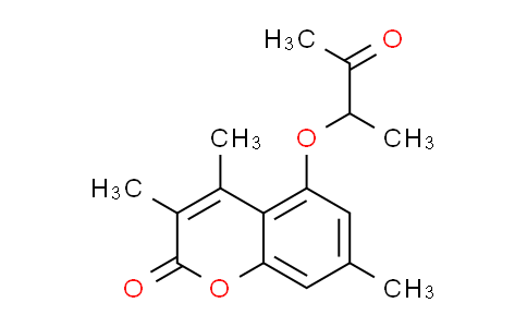 CAS No. 670243-42-2, 3,4,7-trimethyl-5-(1-methyl-2-oxopropoxy)-2H-chromen-2-one