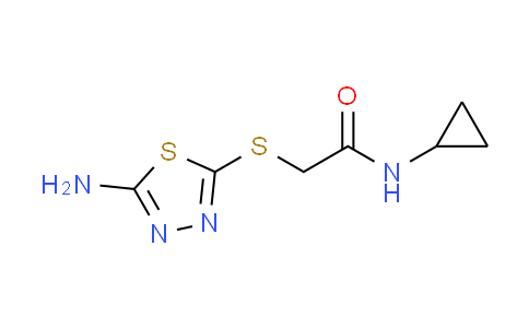 CAS No. 876532-11-5, 2-[(5-amino-1,3,4-thiadiazol-2-yl)thio]-N-cyclopropylacetamide
