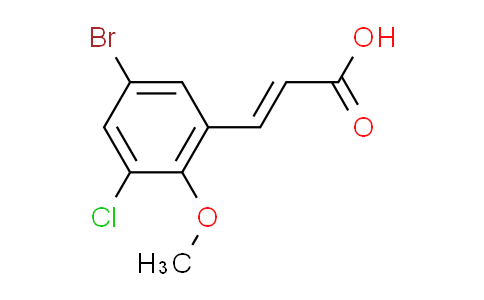 CAS No. 518023-87-5, (2E)-3-(5-bromo-3-chloro-2-methoxyphenyl)acrylic acid