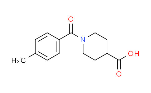 CAS No. 401581-34-8, 1-(4-methylbenzoyl)piperidine-4-carboxylic acid