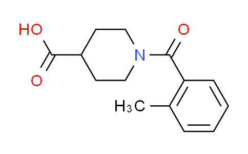 CAS No. 401581-31-5, 1-(2-methylbenzoyl)piperidine-4-carboxylic acid