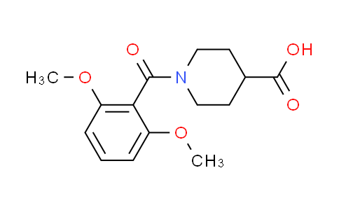 CAS No. 593261-82-6, 1-(2,6-dimethoxybenzoyl)piperidine-4-carboxylic acid