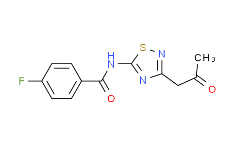CAS No. 690991-52-7, 4-fluoro-N-[3-(2-oxopropyl)-1,2,4-thiadiazol-5-yl]benzamide