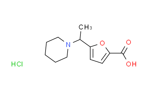 CAS No. 1158378-16-5, 5-[1-(1-piperidinyl)ethyl]-2-furoic acid hydrochloride