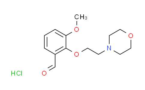 CAS No. 1609409-33-7, 3-methoxy-2-[2-(4-morpholinyl)ethoxy]benzaldehyde hydrochloride