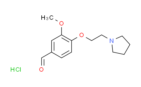 CAS No. 138351-19-6, 3-methoxy-4-[2-(1-pyrrolidinyl)ethoxy]benzaldehyde hydrochloride
