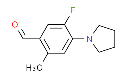 CAS No. 712317-60-7, 5-fluoro-2-methyl-4-(1-pyrrolidinyl)benzaldehyde