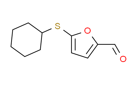 CAS No. 915920-91-1, 5-(cyclohexylthio)-2-furaldehyde