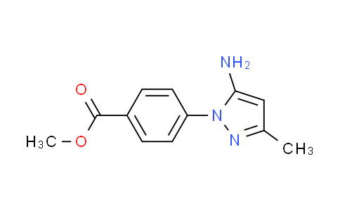 CAS No. 895042-62-3, methyl 4-(5-amino-3-methyl-1H-pyrazol-1-yl)benzoate
