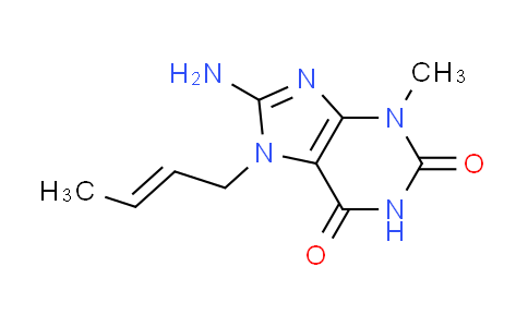 CAS No. 303973-87-7, 8-amino-7-(2-buten-1-yl)-3-methyl-3,7-dihydro-1H-purine-2,6-dione