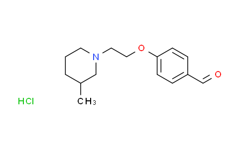 CAS No. 1052419-83-6, 4-[2-(3-methyl-1-piperidinyl)ethoxy]benzaldehyde hydrochloride