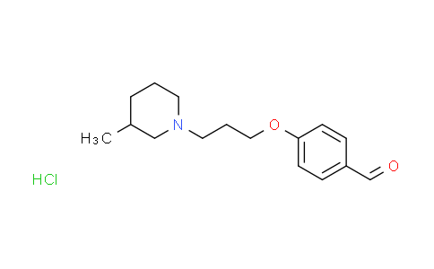 CAS No. 1052511-65-5, 4-[3-(3-methyl-1-piperidinyl)propoxy]benzaldehyde hydrochloride