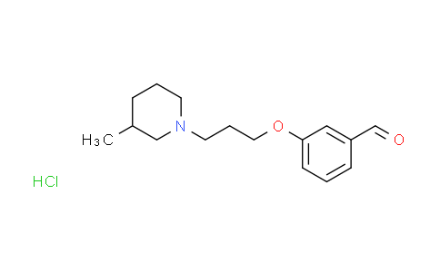 CAS No. 1052523-95-1, 3-[3-(3-methyl-1-piperidinyl)propoxy]benzaldehyde hydrochloride