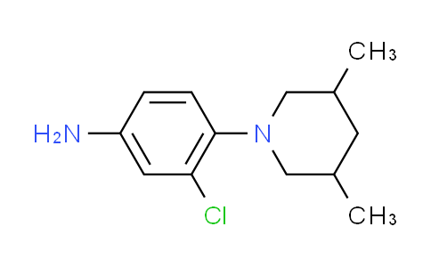 CAS No. 85983-54-6, 3-chloro-4-(3,5-dimethyl-1-piperidinyl)aniline