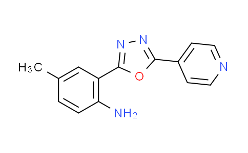 CAS No. 915916-58-4, 4-methyl-2-(5-pyridin-4-yl-1,3,4-oxadiazol-2-yl)aniline