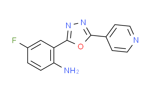 CAS No. 915923-46-5, 4-fluoro-2-(5-pyridin-4-yl-1,3,4-oxadiazol-2-yl)aniline