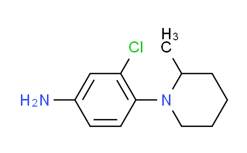 CAS No. 893750-67-9, 3-chloro-4-(2-methyl-1-piperidinyl)aniline