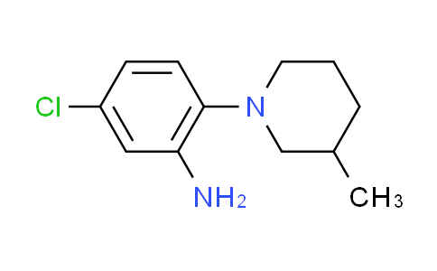 CAS No. 893751-41-2, 5-chloro-2-(3-methyl-1-piperidinyl)aniline
