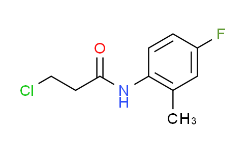 CAS No. 895664-33-2, 3-chloro-N-(4-fluoro-2-methylphenyl)propanamide