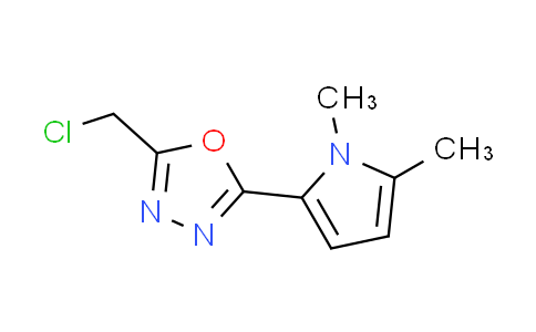 CAS No. 696604-68-9, 2-(chloromethyl)-5-(1,5-dimethyl-1H-pyrrol-2-yl)-1,3,4-oxadiazole