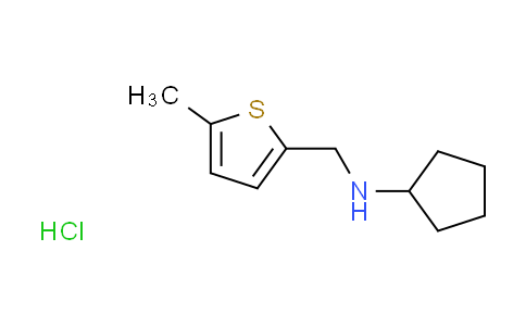 CAS No. 1048664-90-9, N-[(5-methyl-2-thienyl)methyl]cyclopentanamine hydrochloride
