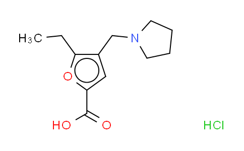 CAS No. 1185299-46-0, 5-ethyl-4-(1-pyrrolidinylmethyl)-2-furoic acid hydrochloride