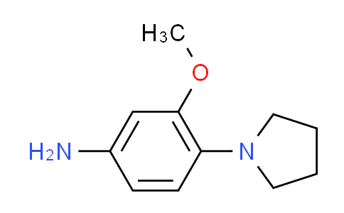 CAS No. 16089-42-2, 3-methoxy-4-(1-pyrrolidinyl)aniline