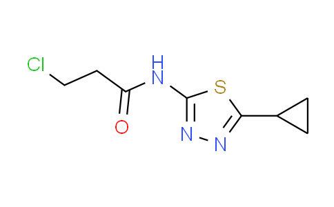CAS No. 915924-05-9, 3-chloro-N-(5-cyclopropyl-1,3,4-thiadiazol-2-yl)propanamide