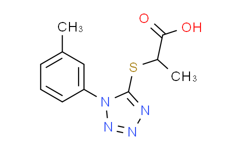 CAS No. 917217-91-5, 2-{[1-(3-methylphenyl)-1H-tetrazol-5-yl]thio}propanoic acid